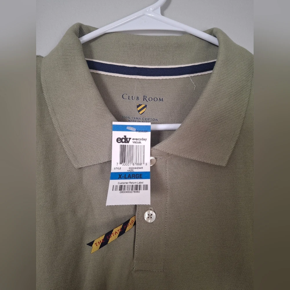 Club Room Olive Polo Shirt.Size XL - Picture 2 of 6